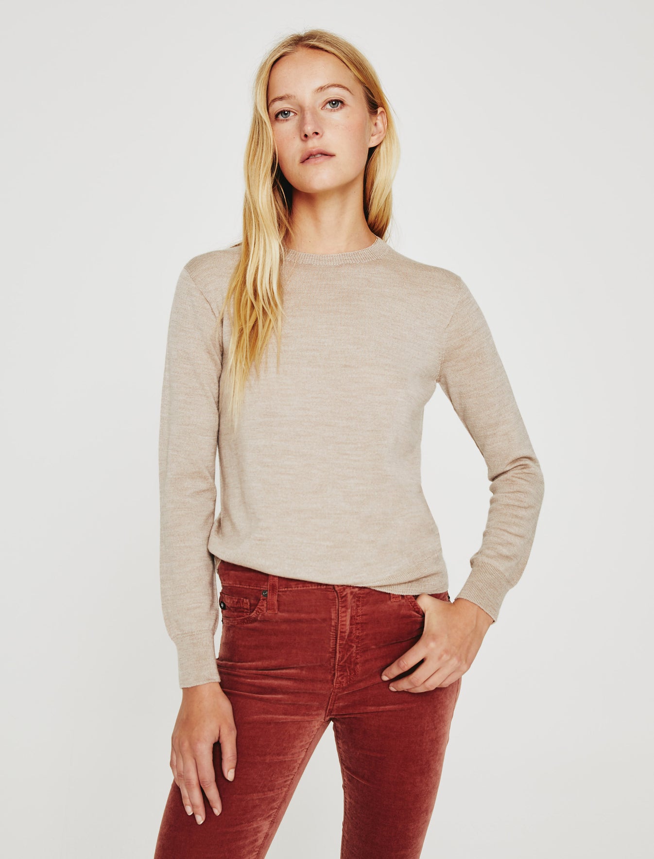 Zuri Crew|Classic Long Sleeve Crew Neck Sweater